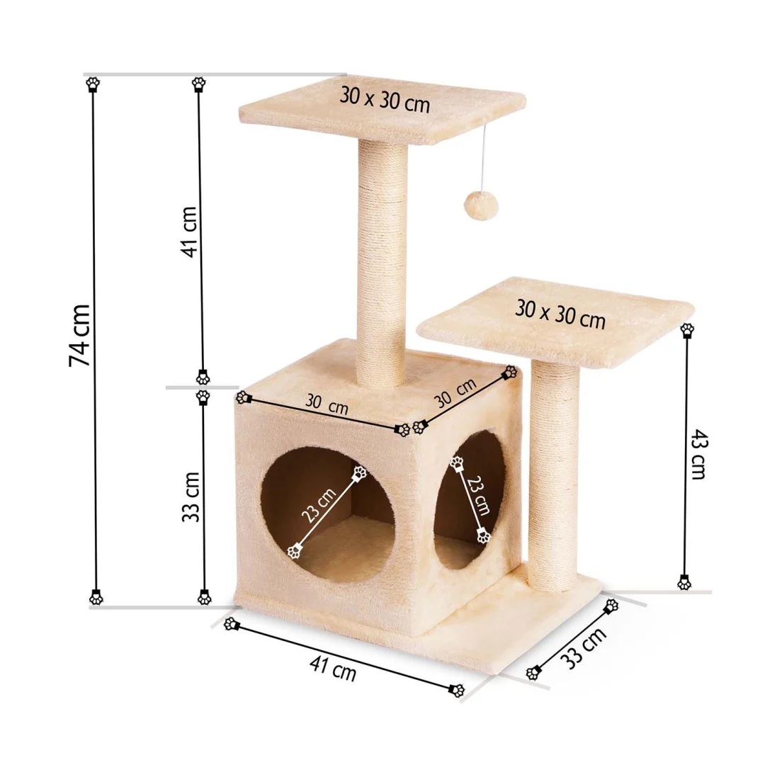Grebalica za mačke 74 cm DR-252 krem Pethaus_5