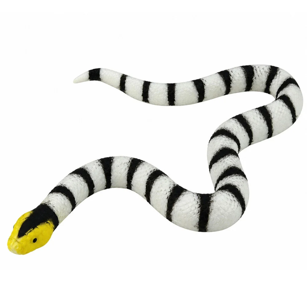 Gumena figurica zmije rastezljiva crno-bijela 33 cm_5