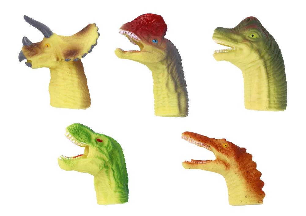 Gumene senzorne lutke za prste - dinosauri 5 kom_2