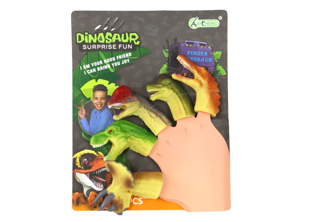 Gumene senzorne lutke za prste - dinosauri 5 kom_3