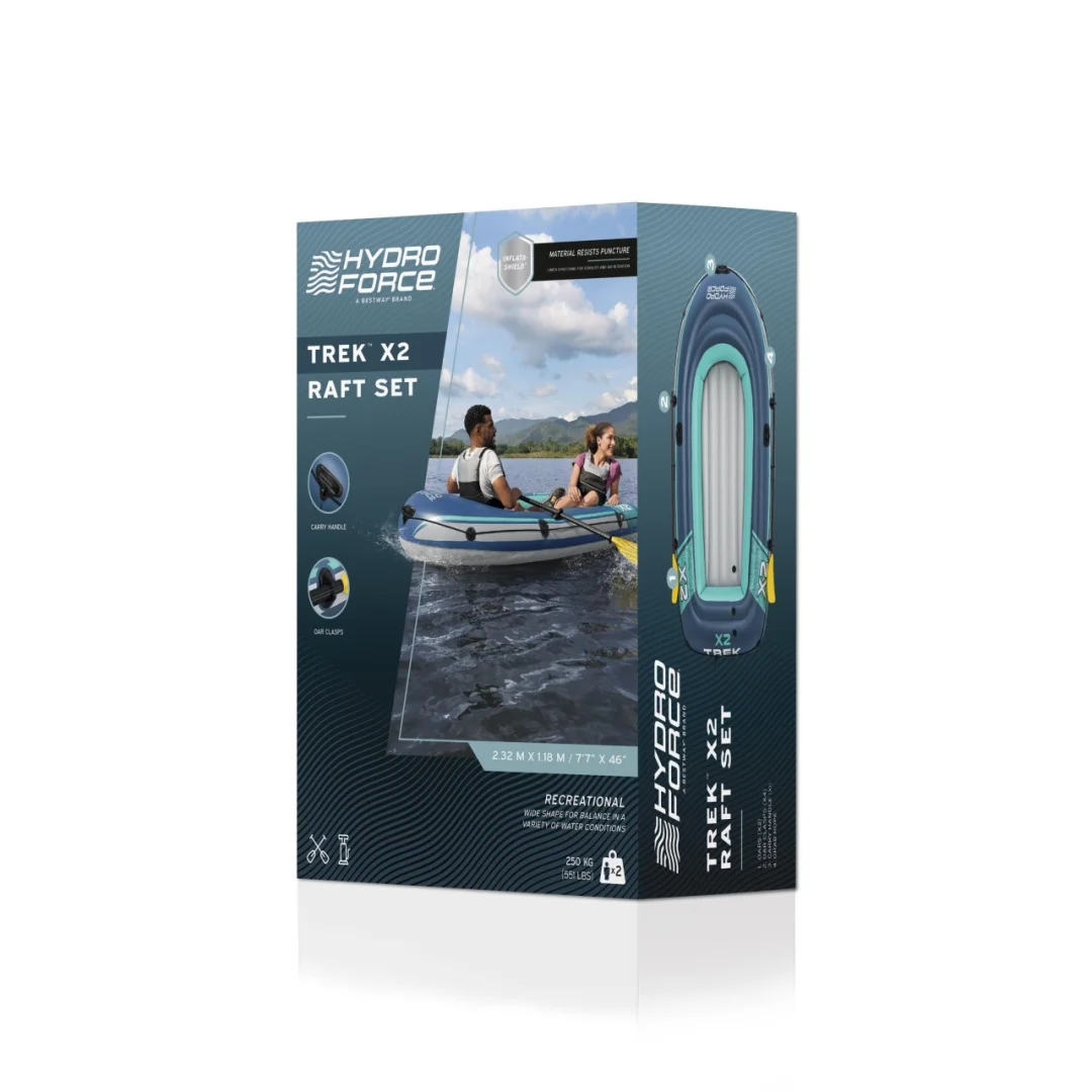 Gumeni čamac TREK X2, 232 cm x 118 cm + BESTWAY pribor_10