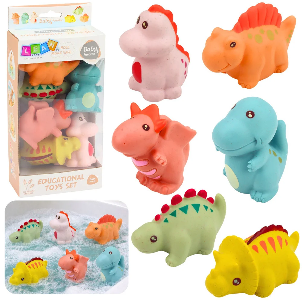 Gumeni dinosauri za kupanje pastelni 6 kom_1