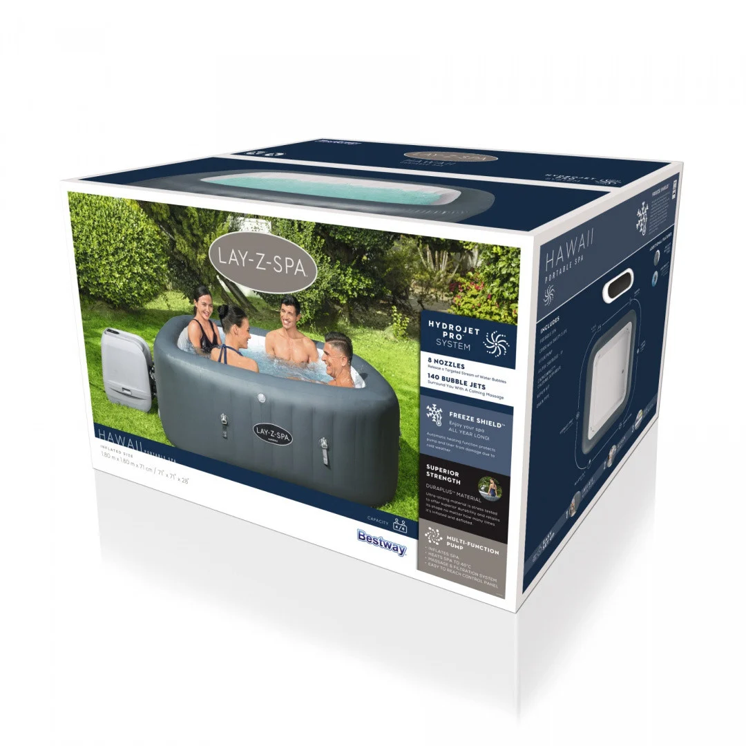 Hawaii Lay-Z-Spa HydroJet Pro BESTWAY napuhavajuća hidromasažna kada za 6 osoba + pumpa + filter +_8