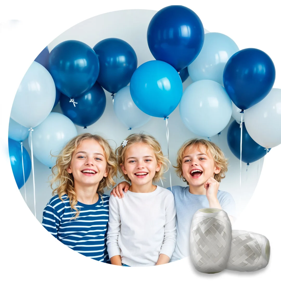 Helijev cilindar 0,20 m3 s balonima i vrpcom Ricokids, plava_4