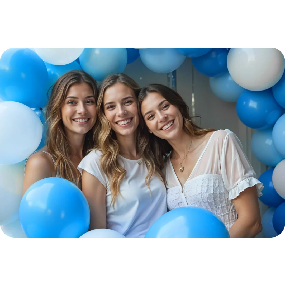 Helijev cilindar 0,20 m3 s balonima i vrpcom Ricokids, plava_5
