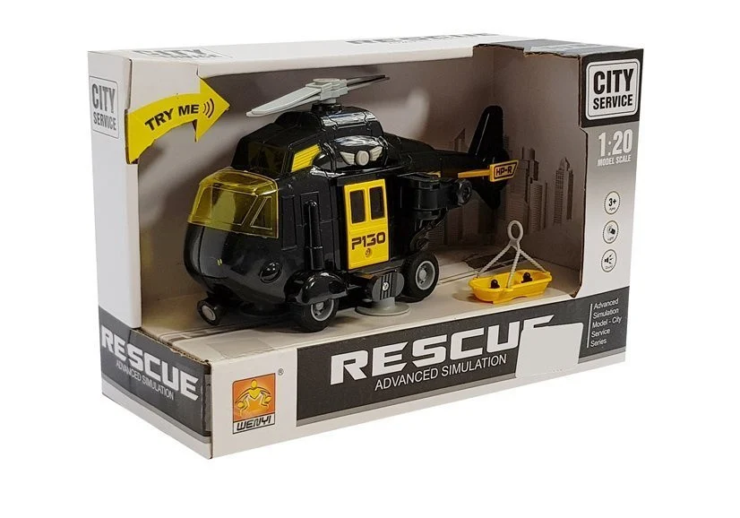 Helikopter za spašavanje na baterije 1:20 Zvuk svjetla_4