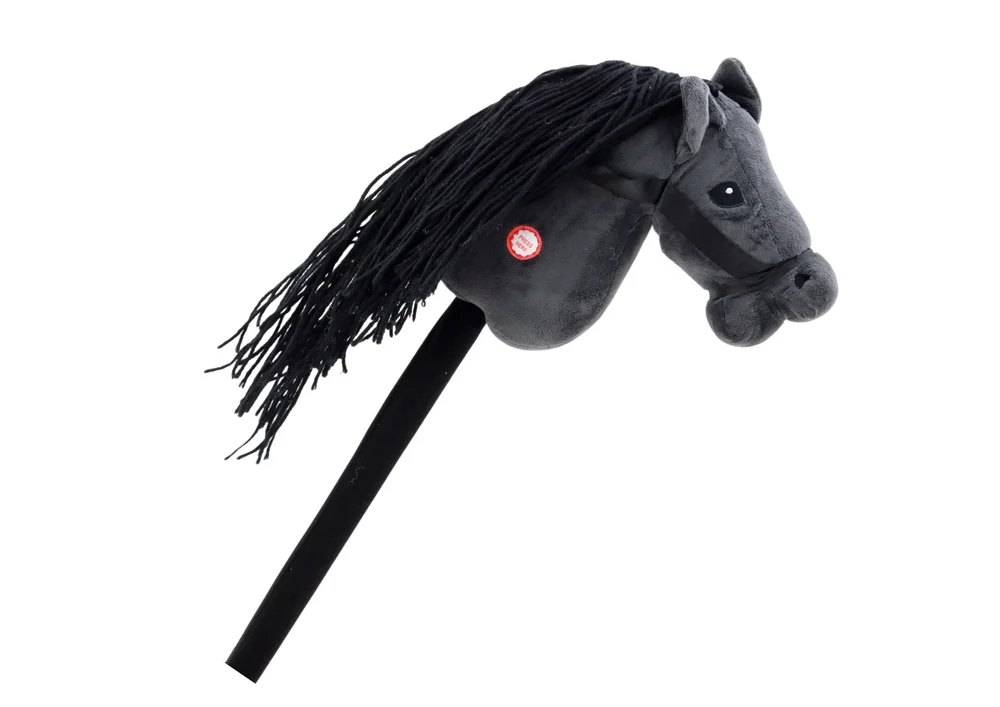 Hobby horse crni dugodlaki sa zvukovima_3