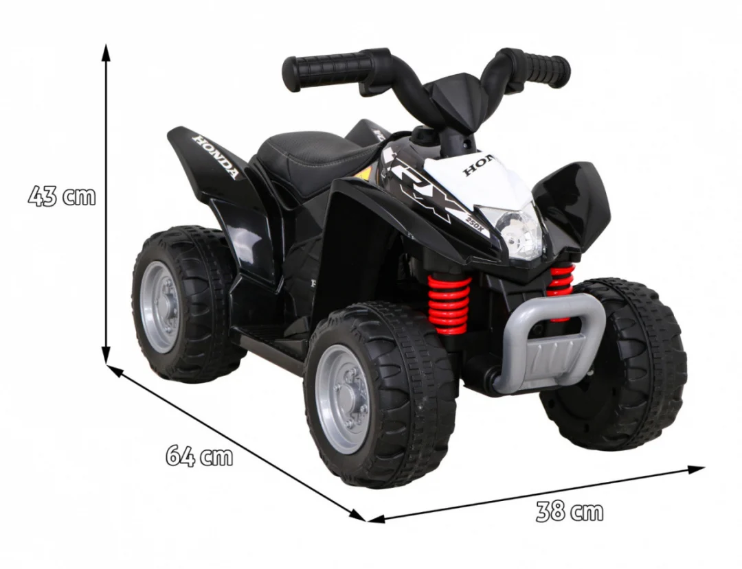 Honda 250X TRX Battery Quad crni + truba + LED + eko koža, crna quad na akumulator_2