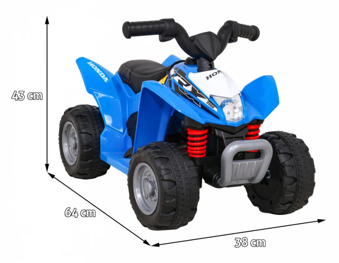Honda 250X TRX Quad na baterije plavi + truba + LED + eko koža, plava quad na akumulator_2