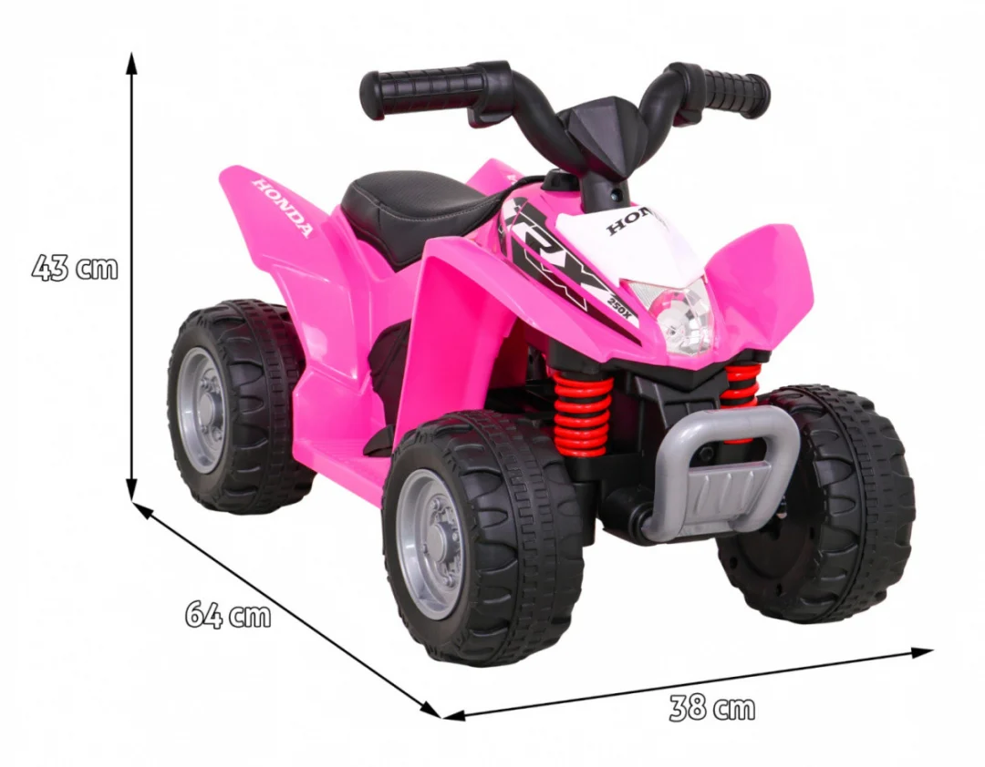 Honda 250X TRX baterijski quad roza + truba + LED + eko koža quad na akumulator_2