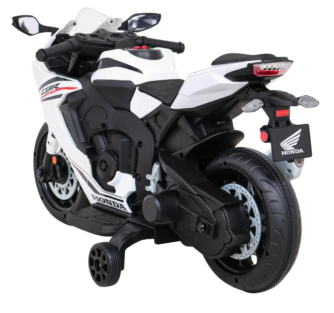 Honda CBR 1000RR Dječji motocikl na baterije, bijeli + MP3 zvukovi + pomoćni kotači, bijela motor na akumulator_5