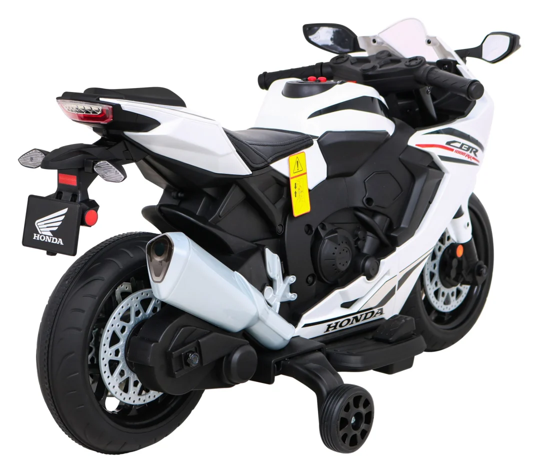Honda CBR 1000RR Dječji motocikl na baterije, bijeli + MP3 zvukovi + pomoćni kotači, bijela motor na akumulator_7