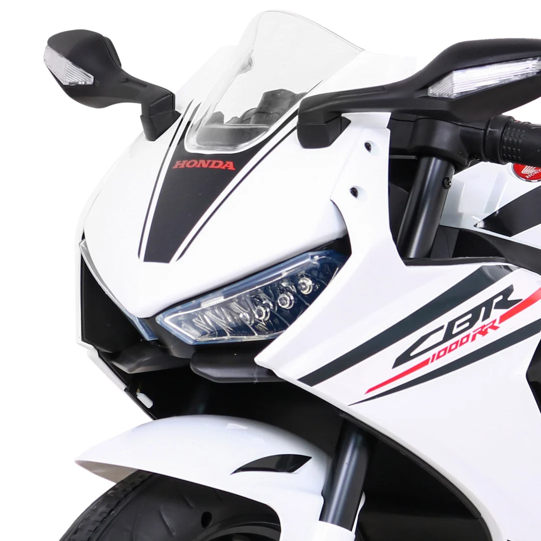 Honda CBR 1000RR Dječji motocikl na baterije, bijeli + MP3 zvukovi + pomoćni kotači, bijela motor na akumulator_9