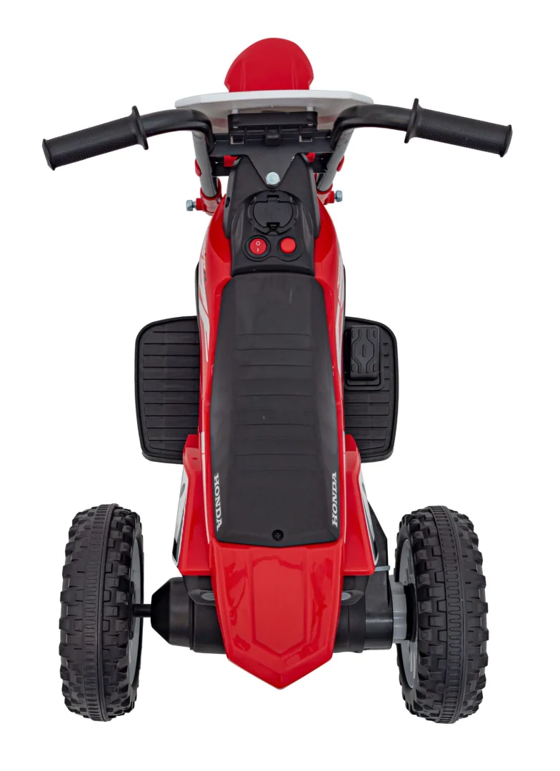 Honda CRF 450R Dječji kros motocikl na baterije, crveni + 3 kotača + gumena gazišta + truba, crvena motor na akumulator_10