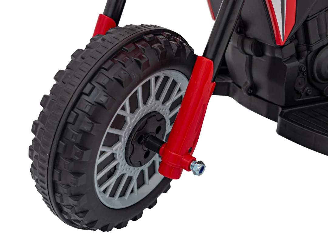 Honda CRF 450R Dječji kros motocikl na baterije, crveni + 3 kotača + gumena gazišta + truba, crvena motor na akumulator_14
