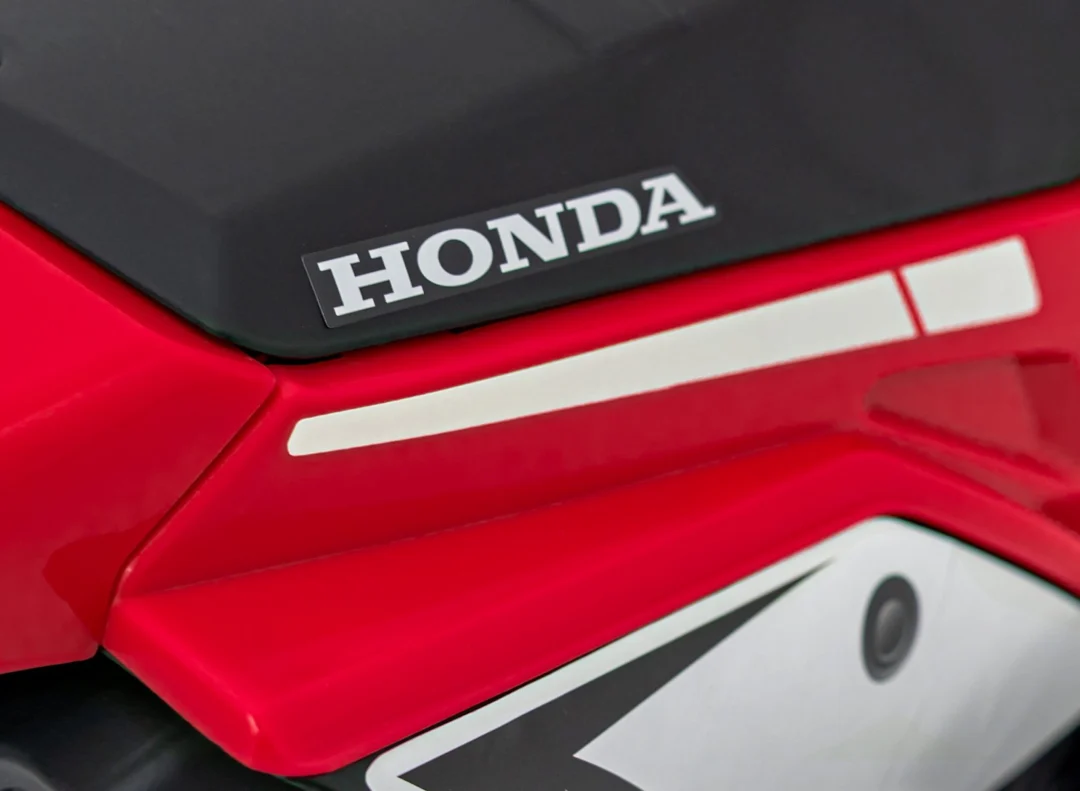 Honda CRF 450R Dječji kros motocikl na baterije, crveni + 3 kotača + gumena gazišta + truba, crvena motor na akumulator_17