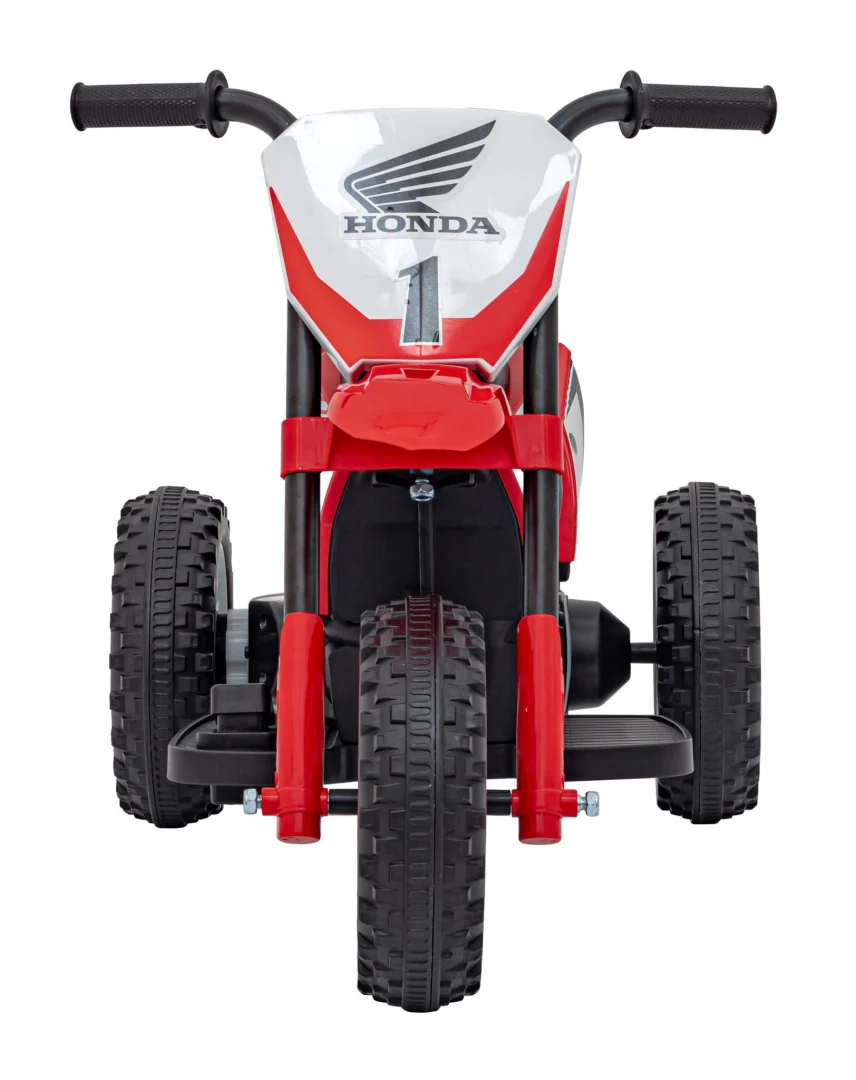 Honda CRF 450R Dječji kros motocikl na baterije, crveni + 3 kotača + gumena gazišta + truba, crvena motor na akumulator_4