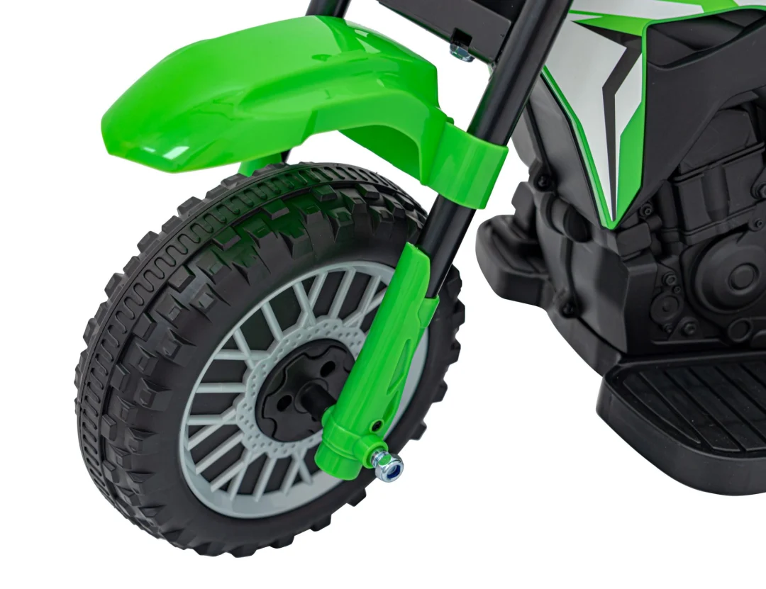 Honda CRF 450R Dječji kros motocikl na baterije, zeleni + 3 kotača + gumena gazišta + truba, zelena motor na akumulator_15
