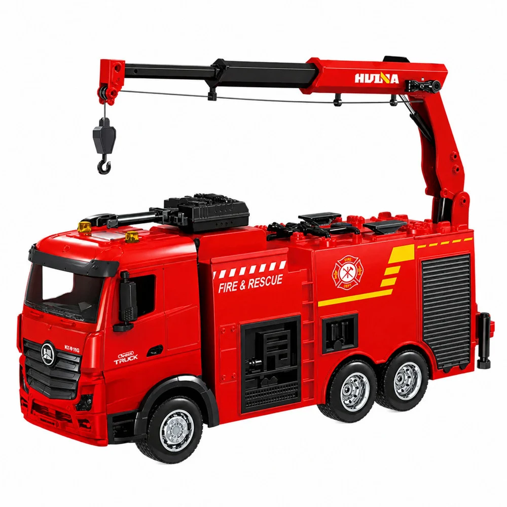 Huina RC vatrogasno vozilo s dizalicom i vodenim topom 1:18_2