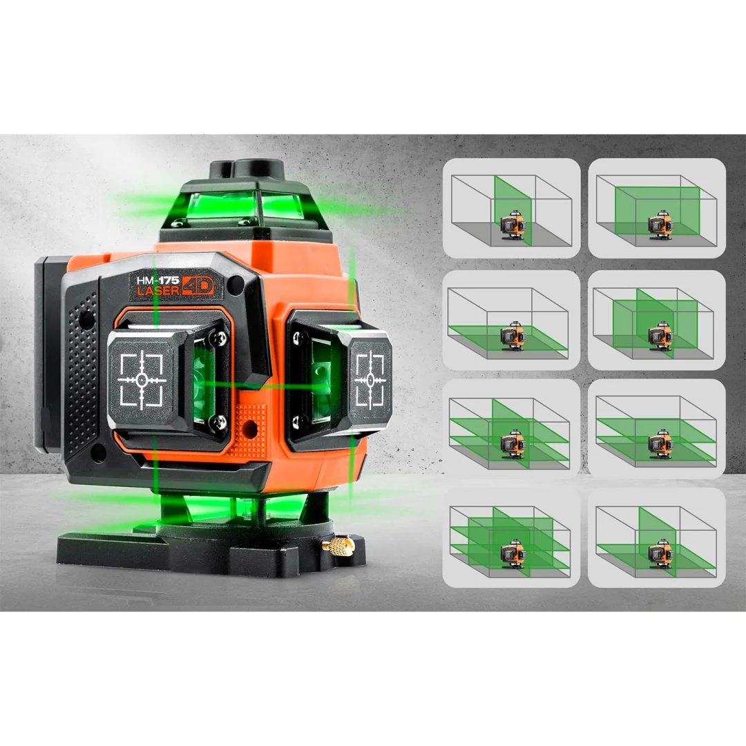 Humberg HM-175 križni laserski nivelir u koferu + pribor_4