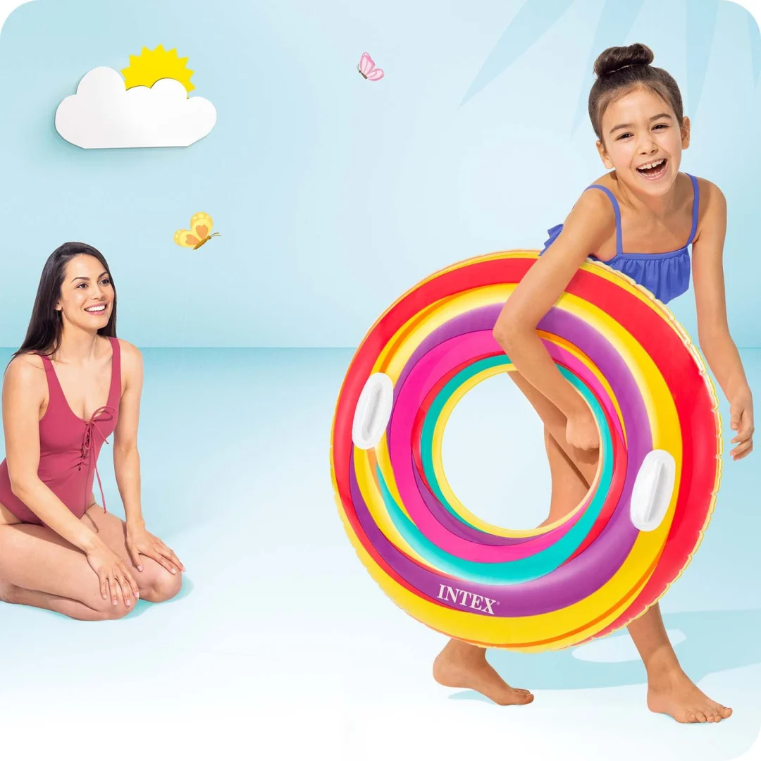 INTEX 59256 žuti prugasti prsten za plivanje Ø 91 cm_3