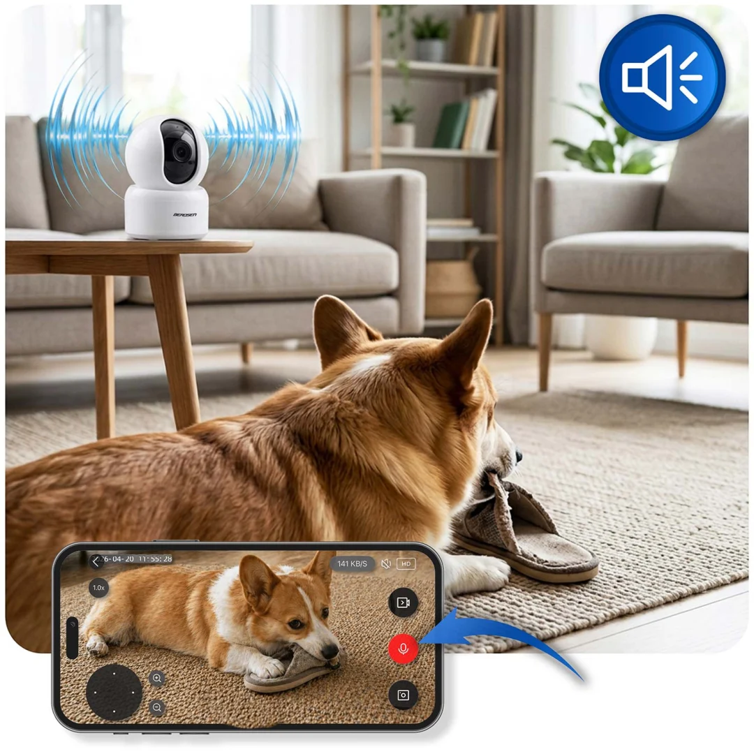 IP kamera 3MP rotirajući monitor za bebe Berdsen BD-940 bijela_5