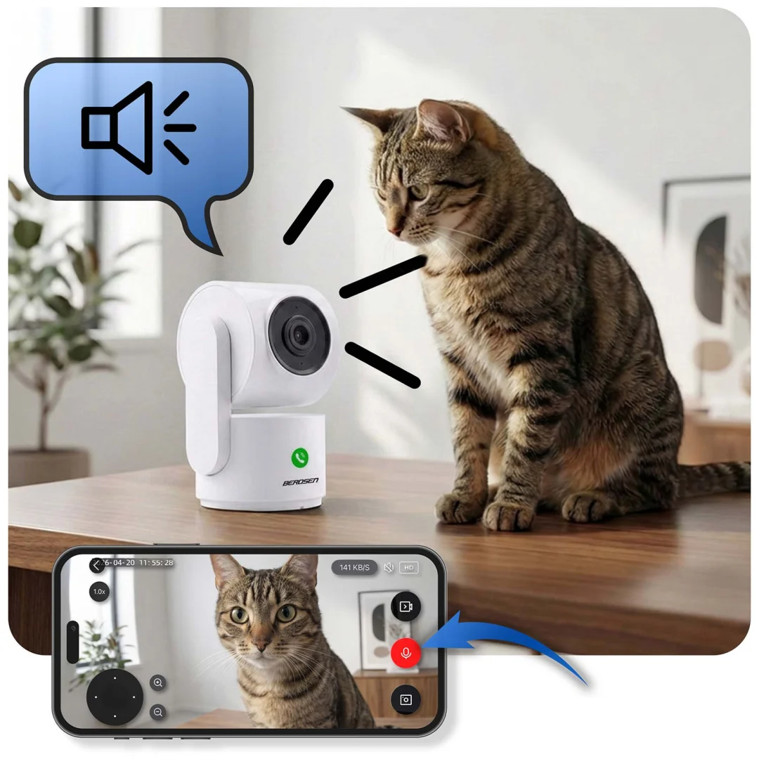 IP kamera 3MP rotirajući monitor za bebe Berdsen BD-942 bijela_7