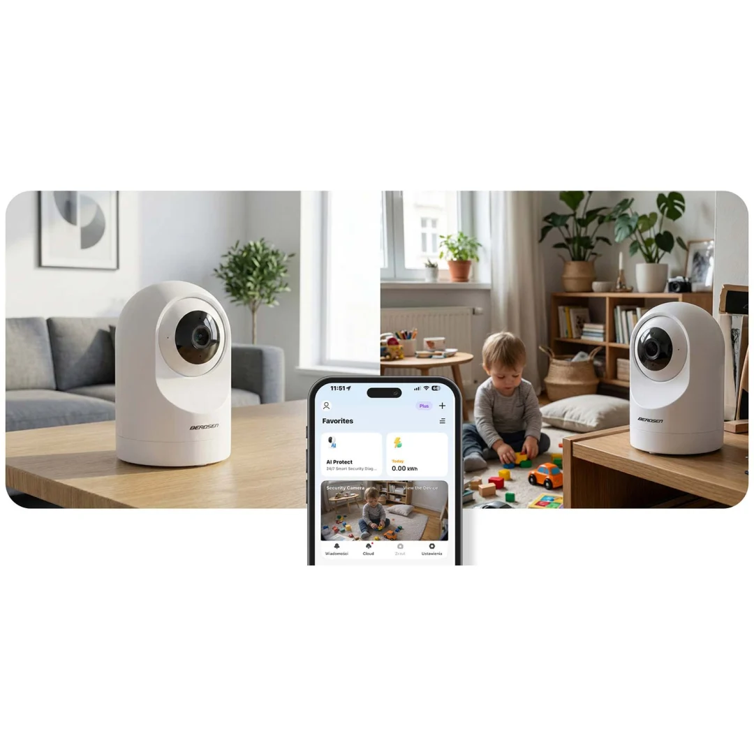 IP kamera 3MP rotirajući monitor za bebe Berdsen BD-942 bijela_8