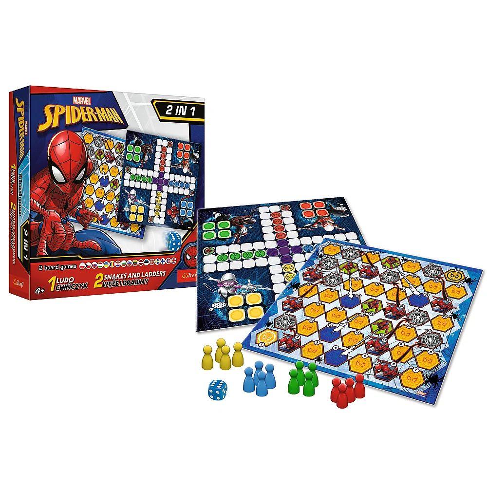 Igra 2u1 Kinez / Zmije i ljestve - Spider-Man Trefl 02419_3