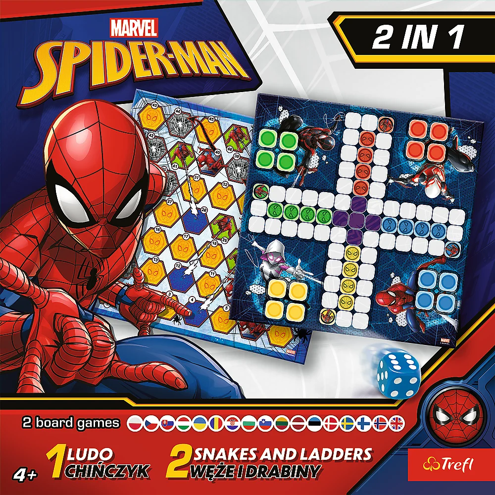 Igra 2u1 Kinez / Zmije i ljestve - Spider-Man Trefl 02419_4
