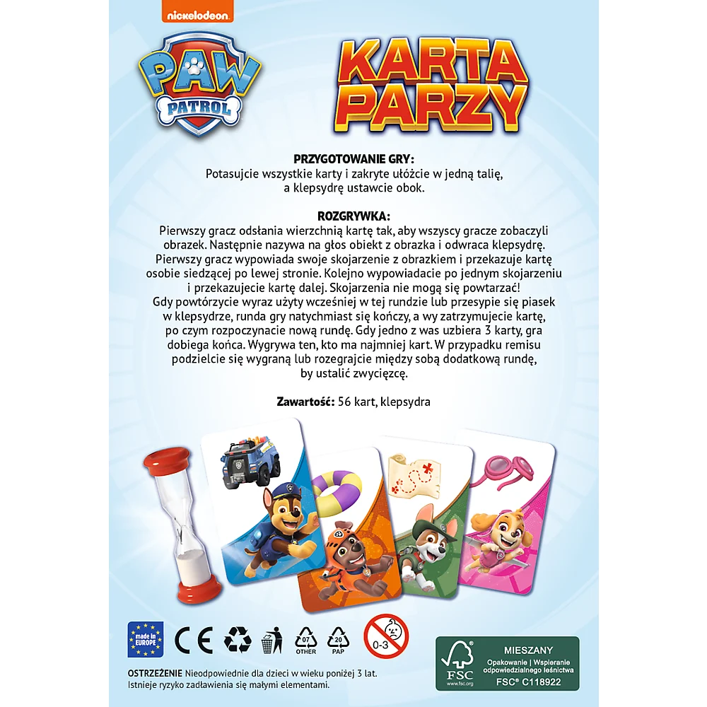 Igra s kartama Paw Patrol Pairs Trefl 02691_2