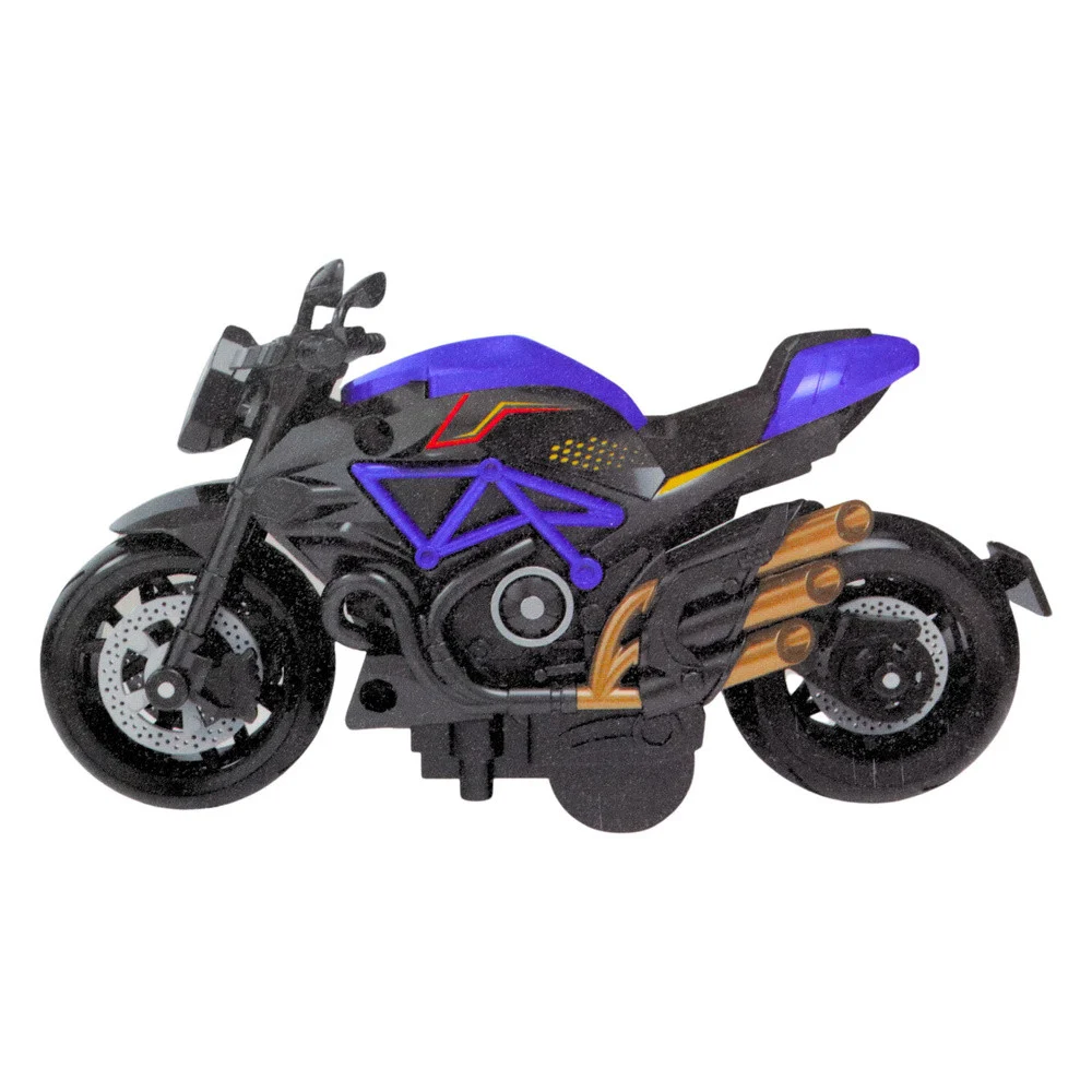 Igračka motocikl za sastavljanje vijaka metalna 1:14 DIY crno-plava_2
