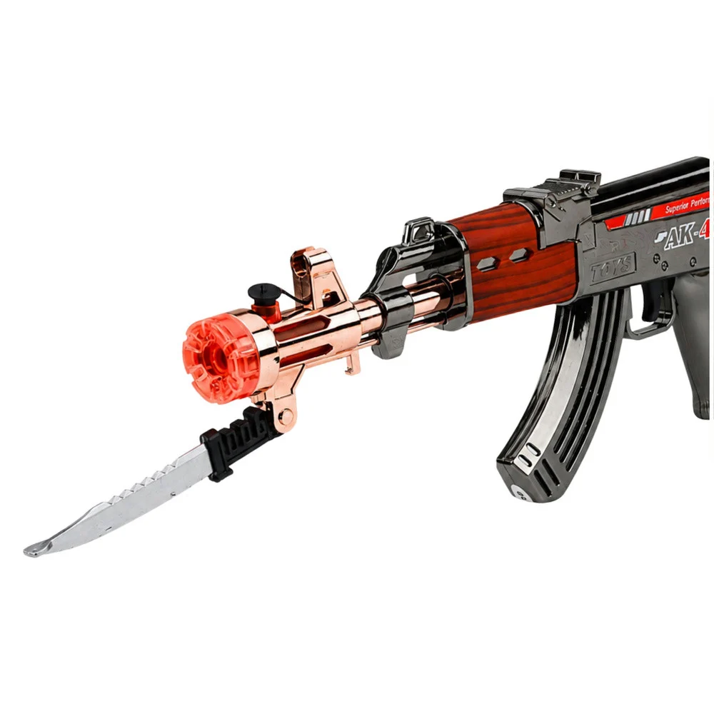 Igračka puška AK-47 sa svjetlima, zvukovima i dimnim efektom 45 cm_3