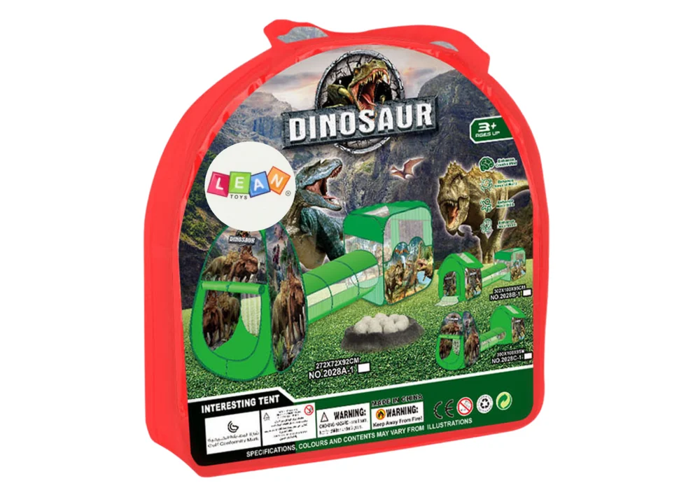 Igralište za djecu 3 u 1 Šatorska kućica Bazen Dinosauri_3