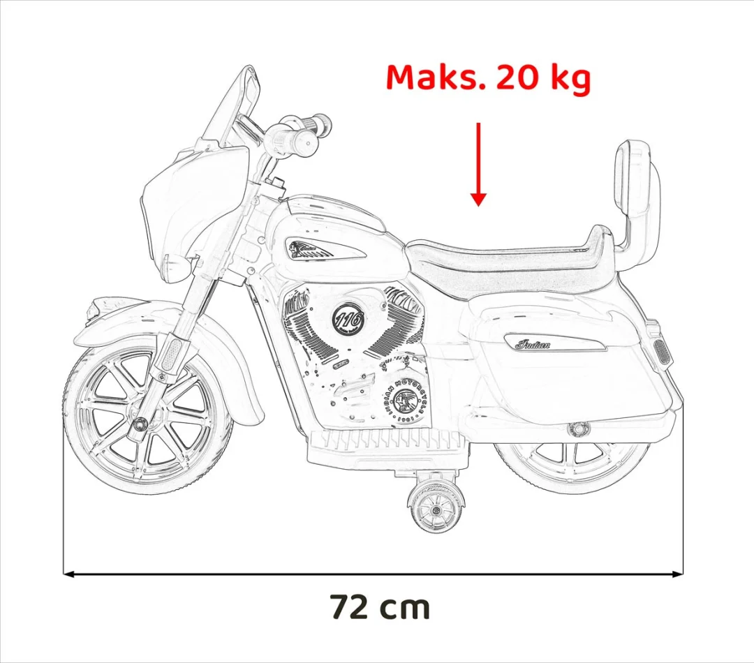 Indian chopper motocikl na akumulator, plavi motor na akumulator_3