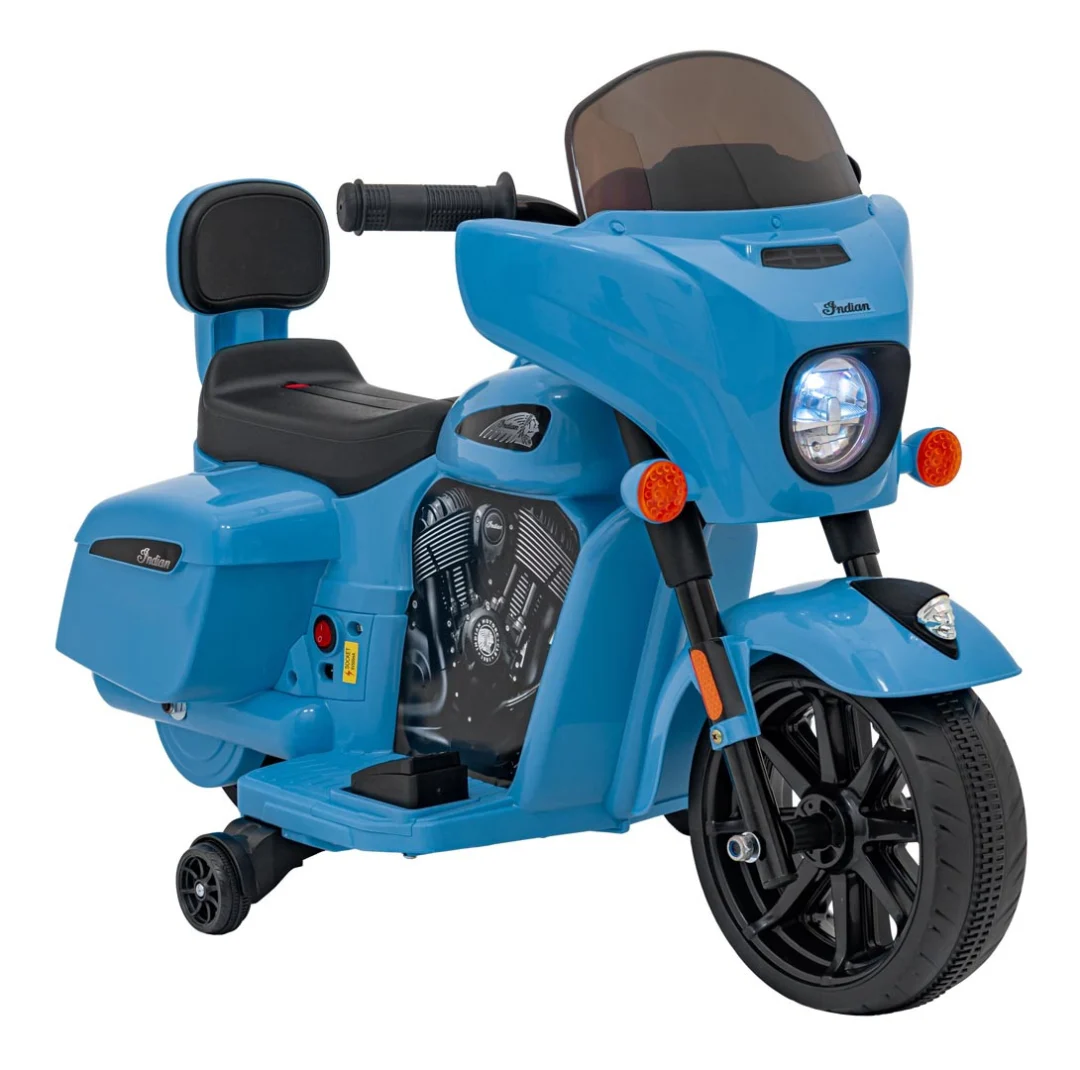 Indian chopper motocikl na akumulator, plavi motor na akumulator_5