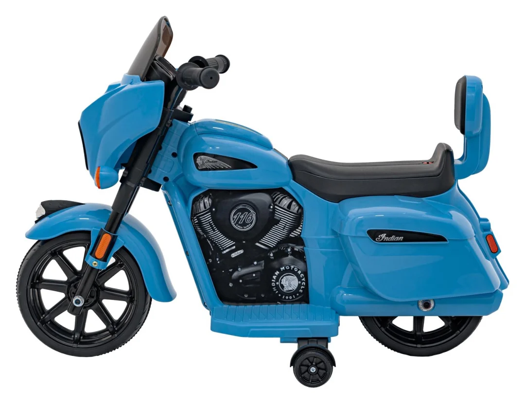 Indian chopper motocikl na akumulator, plavi motor na akumulator_6