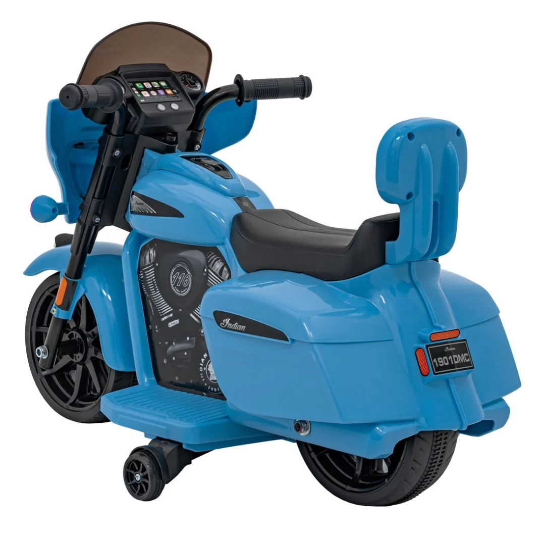 Indian chopper motocikl na akumulator, plavi motor na akumulator_7
