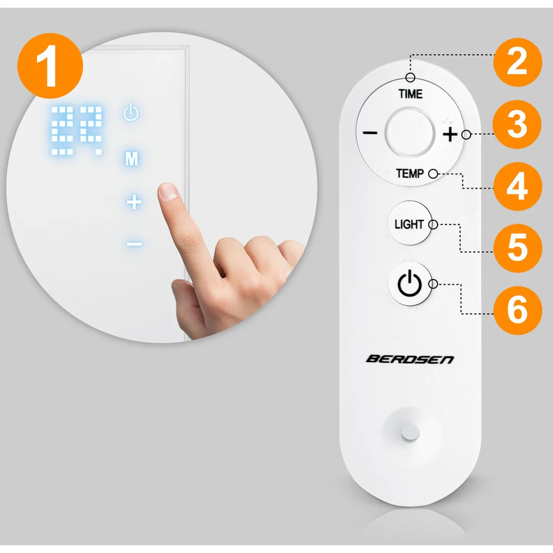 Infracrveni grijač 600W Berdsen BD-981 WiFi aplikacija za daljinsko upravljanje_9