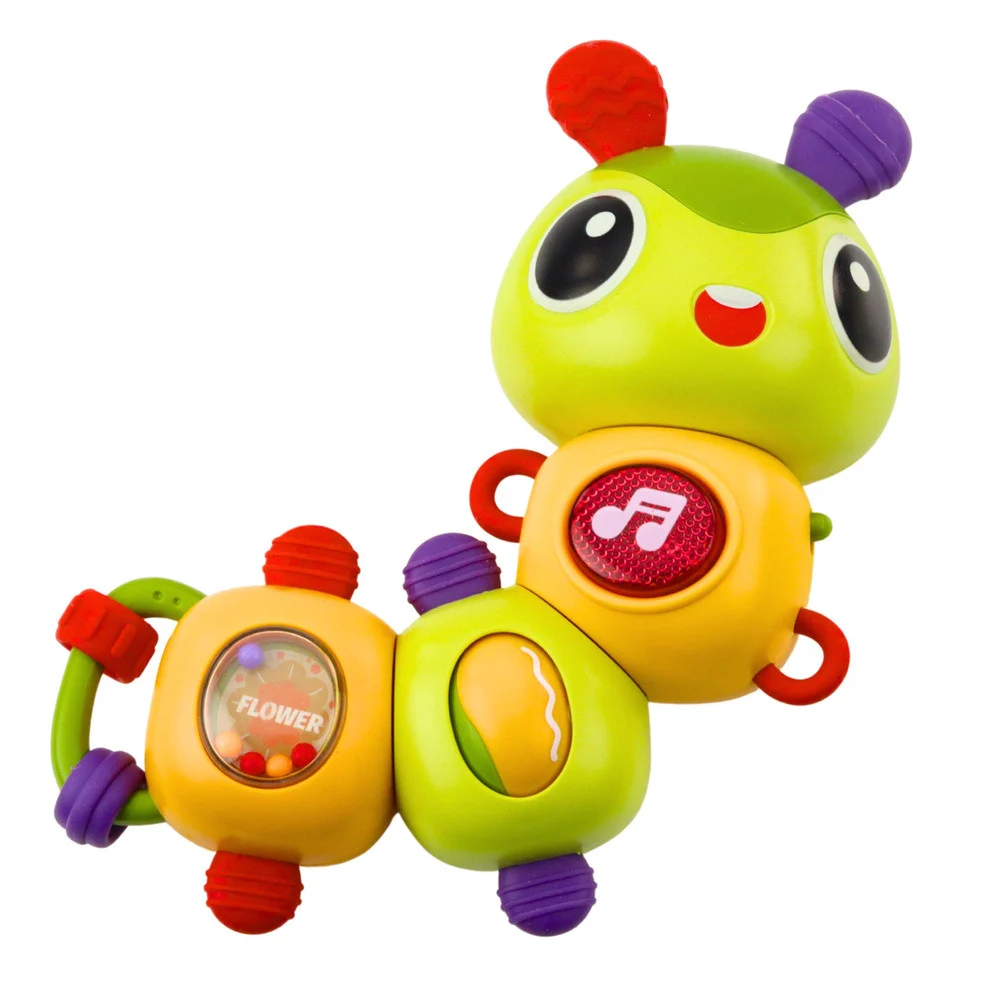 Interaktivna senzorna glazbena zvečka Caterpillar glodalica koja se okreće za 360°_2