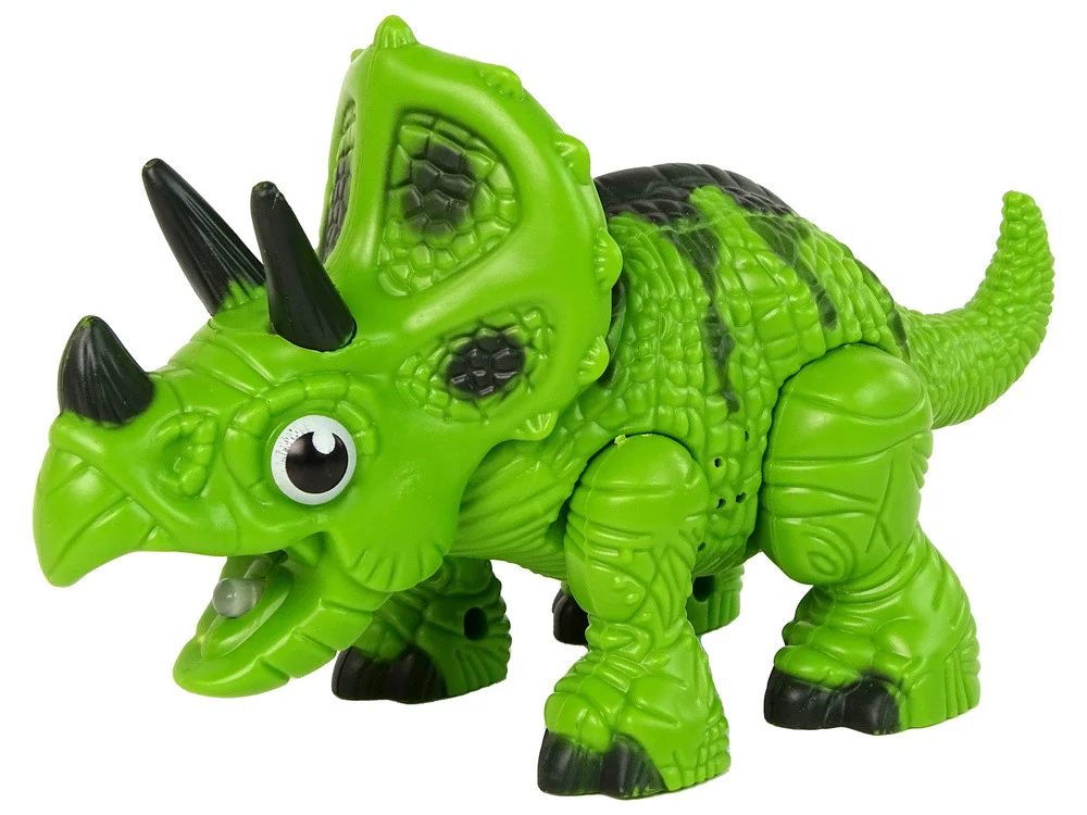 Interaktivni dinosaur Triceratops sa zvukom i parom, zeleni_2