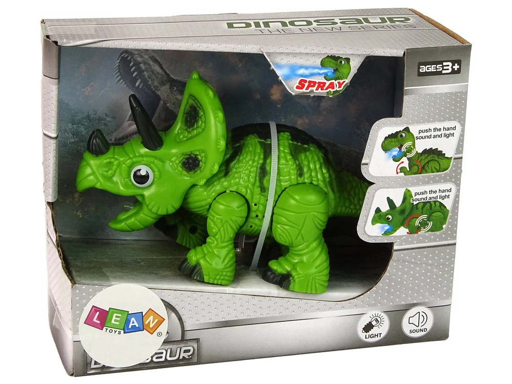 Interaktivni dinosaur Triceratops sa zvukom i parom, zeleni_8