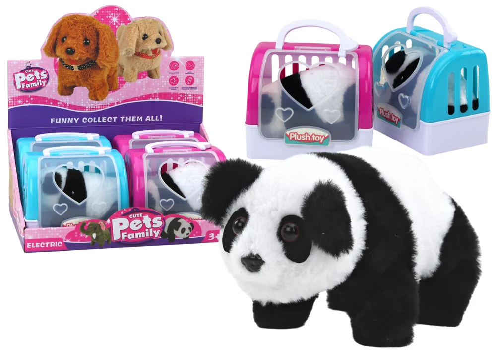 Interaktivni plišani panda u ružičasto-plavom transporteru_1