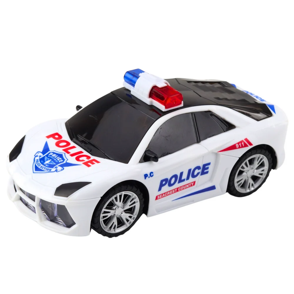 Interaktivni policijski auto bijeli, svjetla i zvuk, 18 × 9 × 7 cm_2