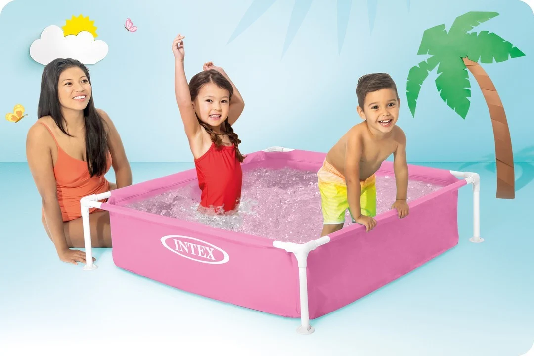 Intex 57172 mini bazen s okvirom 122×122×30 cm, ružičasti_2