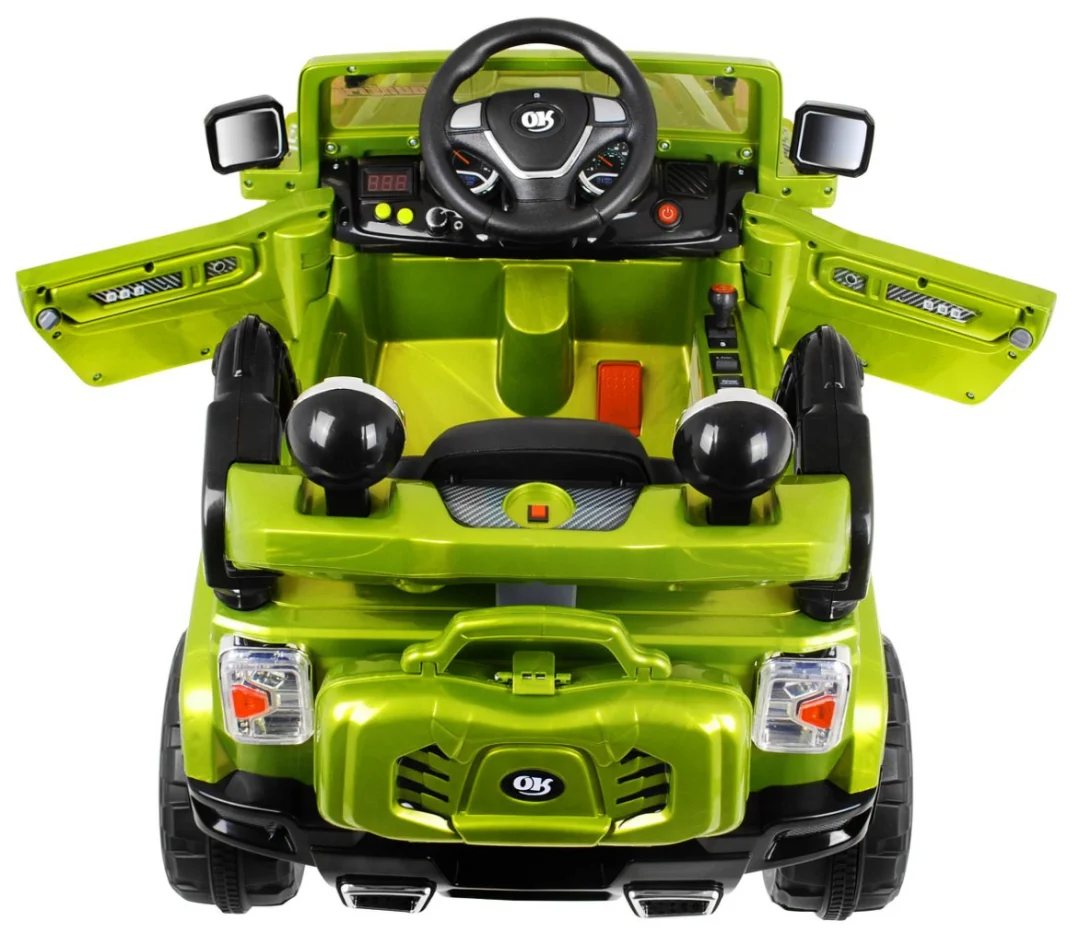 JJ Terenski automobil na baterije za djecu, zeleni + daljinski upravljač + prostor za, zelena_4