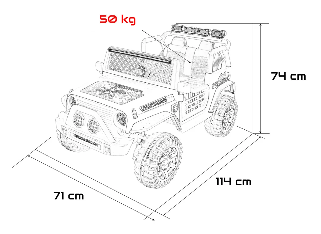 Jeep BEAST 4x4 ružičasti auto na akumulator_2