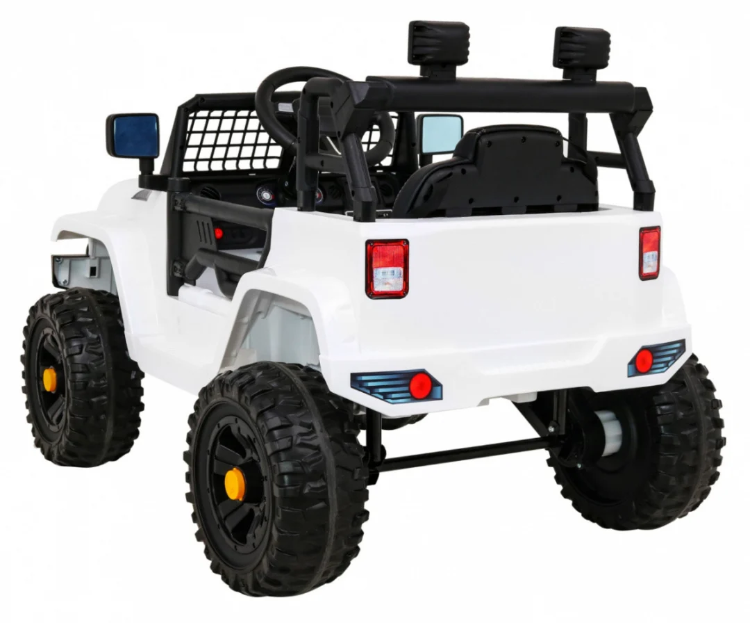 Jeep Dark Night automobil na baterije za djecu, bijeli + spori start + EVA + audio LED, bijela_5