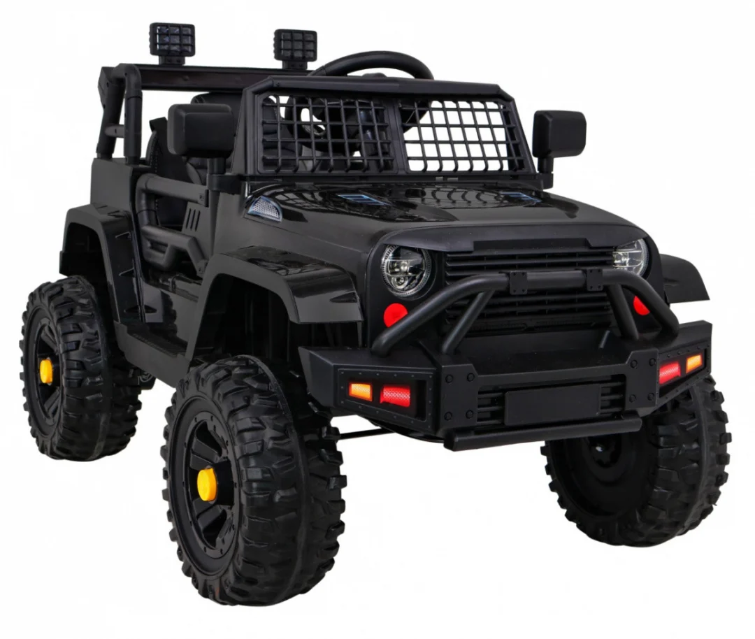 Jeep Dark Night automobil na baterije za djecu crni + spori start + EVA + audio LED, crna_10