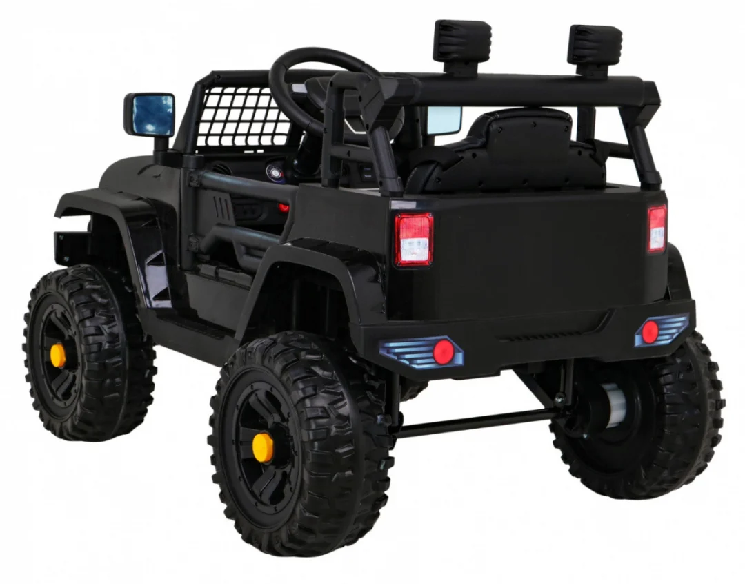 Jeep Dark Night automobil na baterije za djecu crni + spori start + EVA + audio LED, crna_5